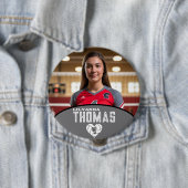 Personalisierte Picture Volleyball-Spielernummer Button (Beispiel)