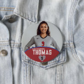 Personalisierte Picture Volleyball-Spielernummer Button (Beispiel)