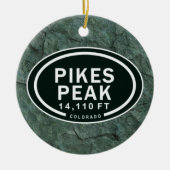 Personalisierte Pikes Peak Colorado Ringen Keramik Ornament (Vorne)