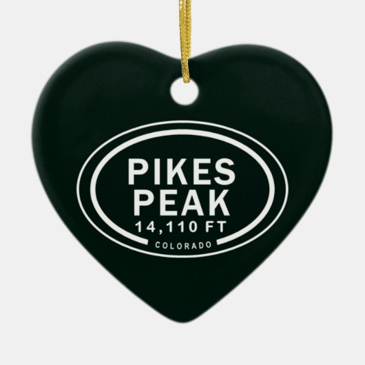 Personalisierte Pikes Peak Colorado Rocky Mountain Keramik Ornament (Vorne)