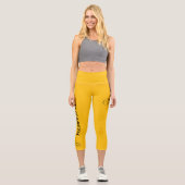 Personalisierte Pilates-Crew Reformer- oder Matte  Capri Leggings (Vorderseite)