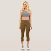 Personalisierte Pilates-Crew-Reformer- oder Matte  Capri Leggings (Vorderseite)