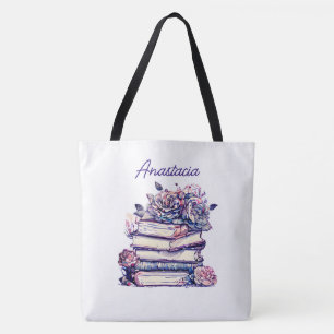 Personalisierte Pile Antiquitätenbücher Vintage Ro Tasche