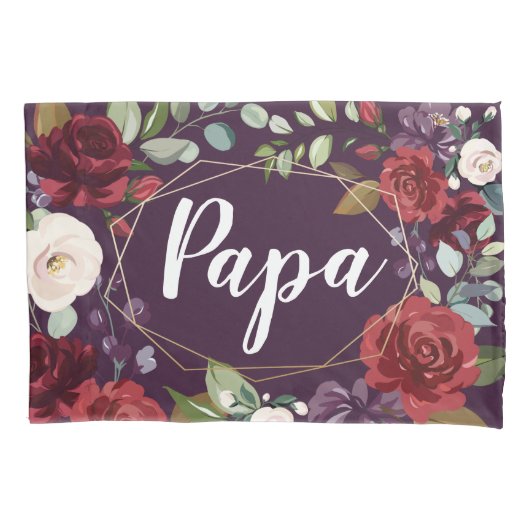 Personalisierte Pillow Hüllen Plum Lila Rose Gold Kissenbezug (Vorderseite-Links)