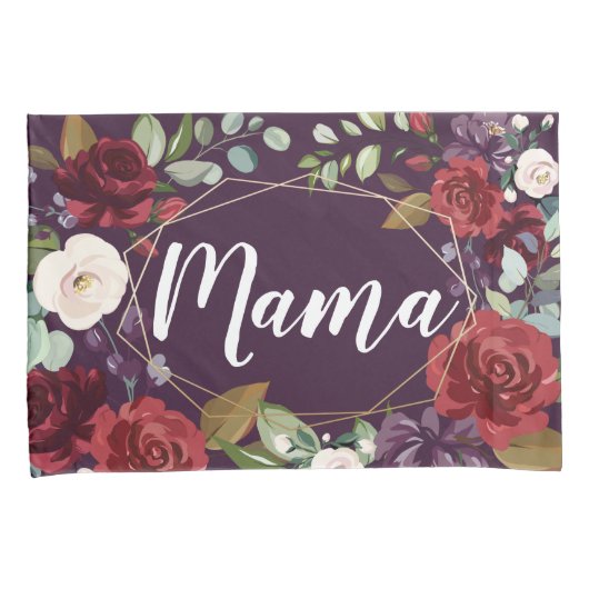 Personalisierte Pillow Hüllen Plum Lila Rose Gold Kissenbezug (Vorderseite-Rechts)