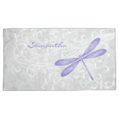 Personalisierte Pillowcases mit lila Libelle Kissenbezug (Vorderseite-Rechts)