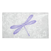 Personalisierte Pillowcases mit lila Libelle Kissenbezug (Rückseite-Links)