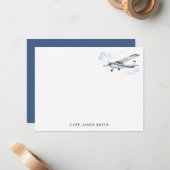 Personalisierte Pilot Aviation Mitteilungskarte (Vorderseite/Rückseite Beispiel)