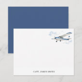 Personalisierte Pilot Aviation Mitteilungskarte (Vorne/Hinten)