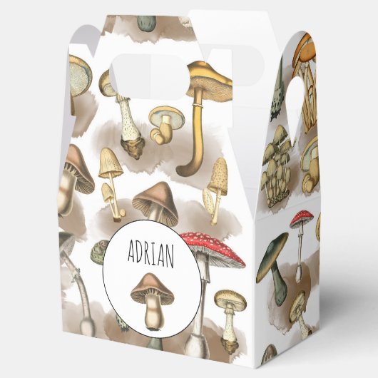 Personalisierte Pilze aus Vintagem Wald Geschenkschachtel (Geöffnet)