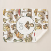 Personalisierte Pilze aus Vintagem Wald Sherpadecke (Vorderseite (Horizontal))