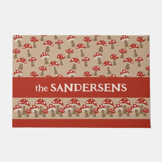 Personalisierte Pilze Door Mat Fußmatte (Vorderseite)
