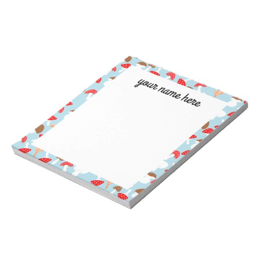 Personalisierte Pilze Notizblock (Rotiert)