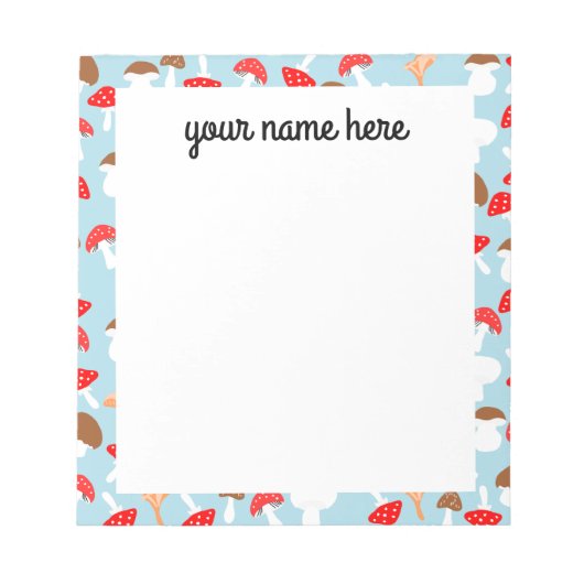 Personalisierte Pilze Notizblock (Vorderseite)