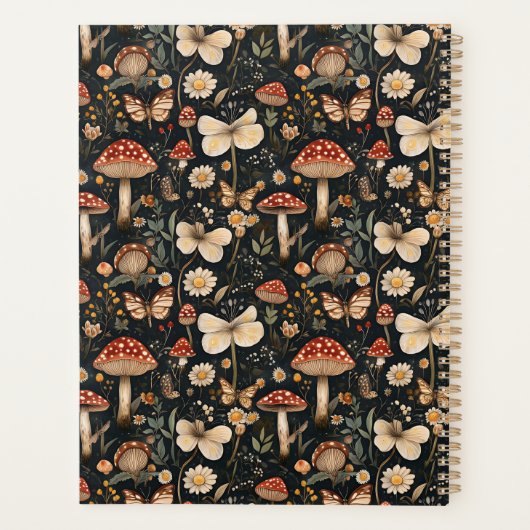 Personalisierte Pilze und Blume Kernpunkt Planer (Rückseite)