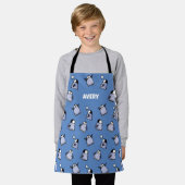 Personalisierte Pinguin Chick Pattern Schürze (Getragen)
