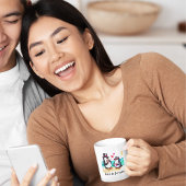 Personalisierte Pinguin-Doppelnamen Kaffeetasse