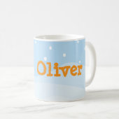 Personalisierte Pinguin-Tasse mit schneebedecktem  Kaffeetasse (VorderseiteRechts)