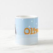 Personalisierte Pinguin-Tasse mit schneebedecktem  Kaffeetasse (Mittel)