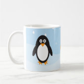 Personalisierte Pinguin-Tasse mit schneebedecktem  Kaffeetasse (Links)