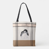 Personalisierte Pinguin-Tote-Tasche Tasche (Rückseite)