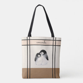 Personalisierte Pinguin-Tote-Tasche Tasche