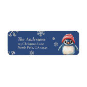 Personalisierte Pinguin-Weihnachtsmarken (Vorne)
