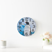 Personalisierte Pinguinaluhr Runde Wanduhr (Zuhause)