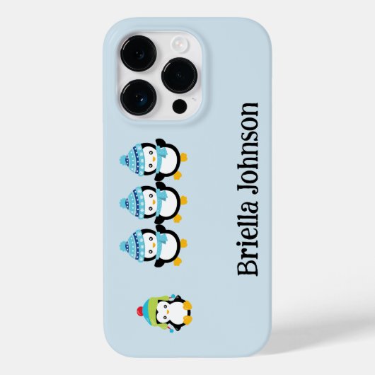 Personalisierte Pinguine für den Winter Case-Mate iPhone Hülle (Rückseite)