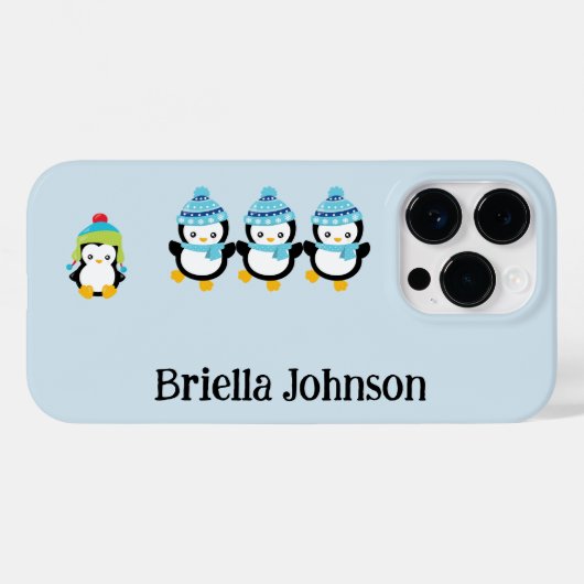 Personalisierte Pinguine für den Winter Case-Mate iPhone Hülle (Rückseite (Horizontal))