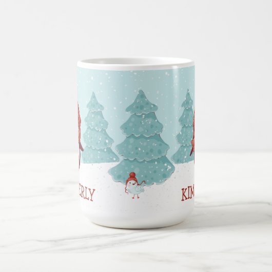 Personalisierte Pinguine Weihnachten Kaffeetasse (Mittel)