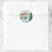 Personalisierte Pinienwälder Runder Aufkleber (Tasche)
