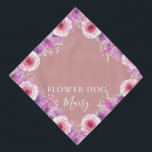 Personalisierte Pink-Blume-Hunde-Hochzeit Halstuch<br><div class="desc">Eine super niedliche Blumenbandana,  die Sie mit dem Namen Ihres Hundes personalisieren können. Entwickelt von Thisisnotme©</div>