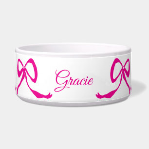 Personalisierte Pink Bows Dowl Napf