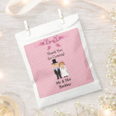 Personalisierte Pink Bridge & Groom Candy Bags Geschenktütchen (Ausgeschnitten)