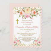 Personalisierte Pink-Girl-Bestätigung Einladung (Vorne/Hinten)