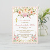 Personalisierte Pink-Girl-Bestätigung Einladung (Stehend Vorderseite)