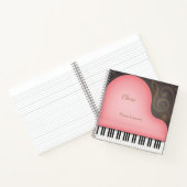 Personalisierte Pink Grand Piano Music Lover Notizblock (Innenseite)