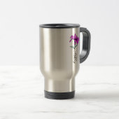 Personalisierte Pink Lily Blume Reisebecher (VorderseiteRechts)