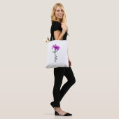 Personalisierte Pink Lily Blume Tasche (Am Model)