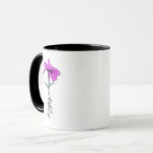 Personalisierte Pink Lily Blume Tasse (Vorderseite Links)