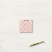 Personalisierte Pink-Linie CUSTOM Chic Monogramm Post-it Klebezettel (Auf Schreibtisch)