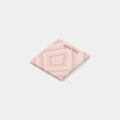 Personalisierte Pink-Linie CUSTOM Chic Monogramm Post-it Klebezettel (angewinkelt)