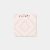 Personalisierte Pink-Linie CUSTOM Chic Monogramm Post-it Klebezettel (Vorderseite)