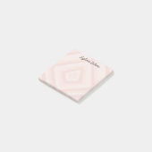 Personalisierte Pink-Linie CUSTOM Chic Monogramm Post-it Klebezettel (angewinkelt)