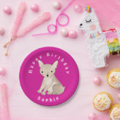 Personalisierte Pink-Papierplatte Pappteller (Party)