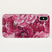 Personalisierte Pink-Peonies-Cluster Case-Mate iPhone Hülle (Rückseite (Horizontal))