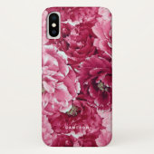 Personalisierte Pink-Peonies-Cluster Case-Mate iPhone Hülle (Rückseite)