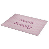 Personalisierte Pink Polka Dots Cutting Board Schneidebrett (Ecke)