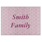 Personalisierte Pink Polka Dots Cutting Board Schneidebrett (Vorderseite)